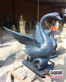 凝固的詩(shī)意 鑄銅天鵝雕塑與石雕的藝術(shù)魅力